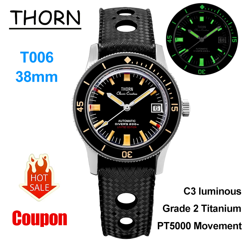 Luxury Watch Grade - Thorn T006 Mechanische Uhr 50-Fathoms Grade
