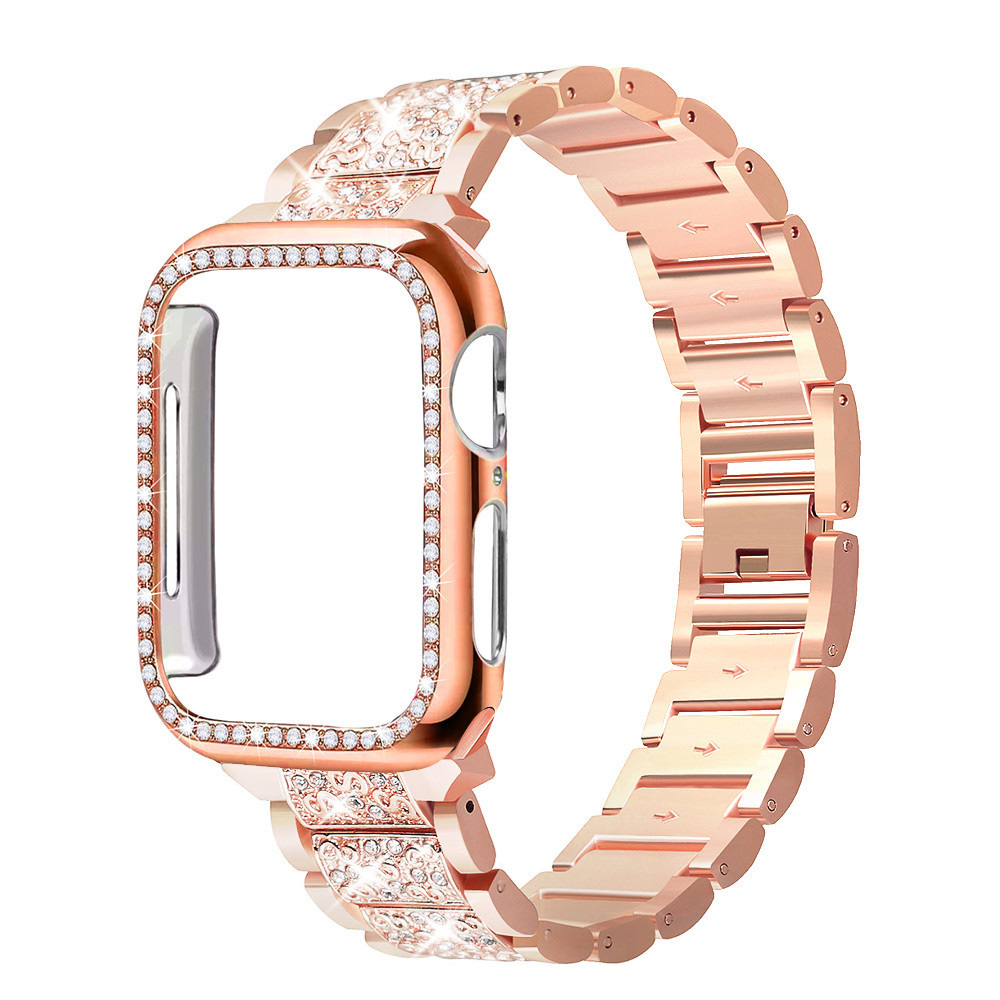 Luxury Watch Apple Bands - Gehäuse + Bling-Armband für Apple Watch-Armband