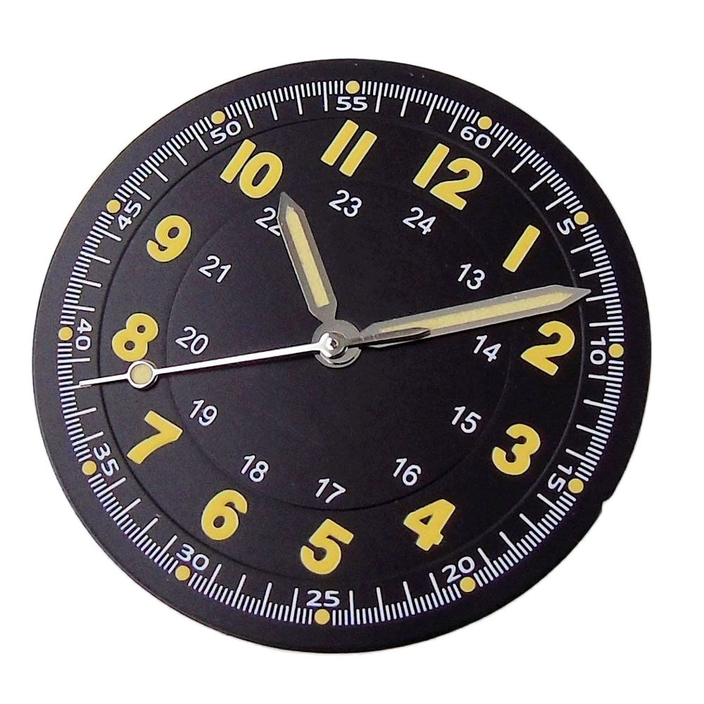 Automatic Pilot Watch - Klassisches 29-mm-Zifferblatt im Pilotenstil + Zeigersatz