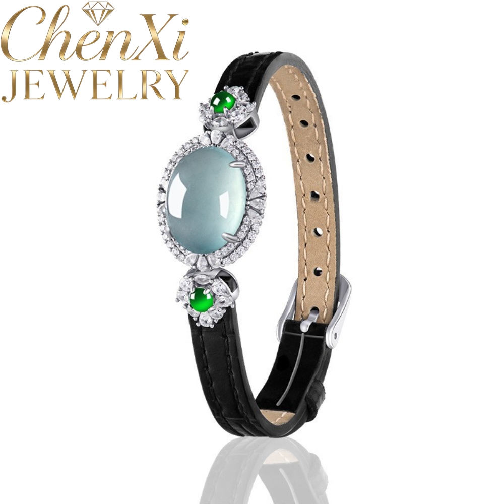Luxury Watch Grade - Hochwertiges Natürliches A-Klasse Blaues Wasser-Jadeit Cabochon