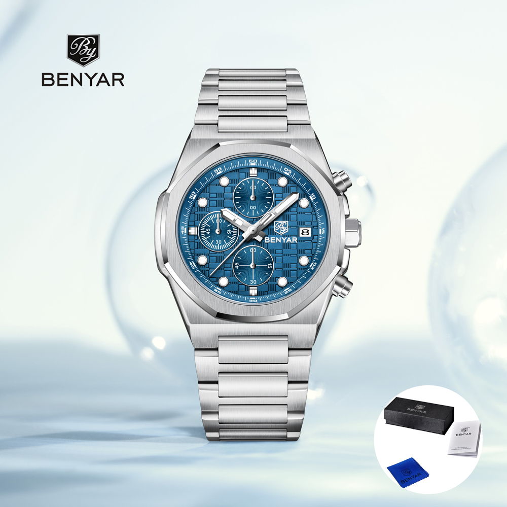 Luxury Watch Business - 2025, neue BENYAR Herrenuhren, Top-Luxus-Quarz-Armbanduhren, Chronographenuhr