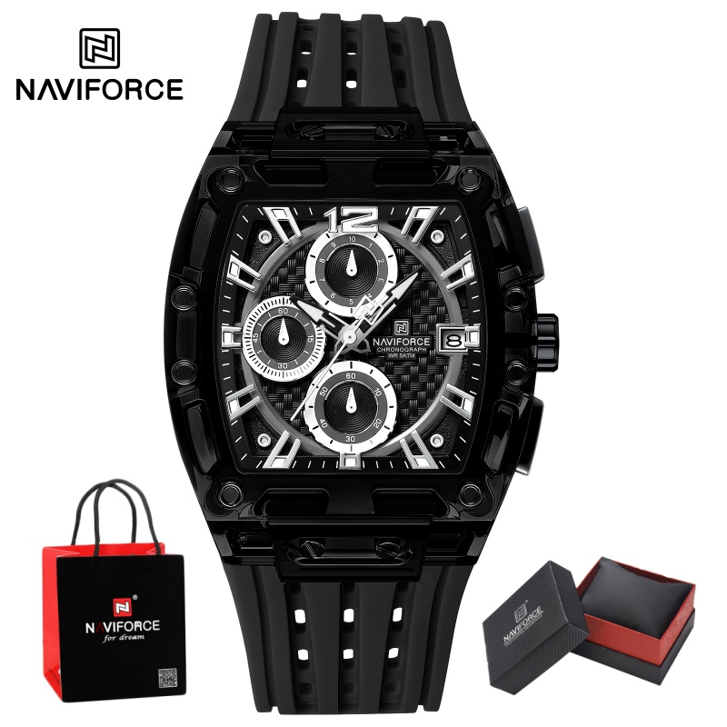 Luxury Watch Gift Box - NAVIFORCE Herrenuhr 5ATM Wasserdicht Quarz Chronograph