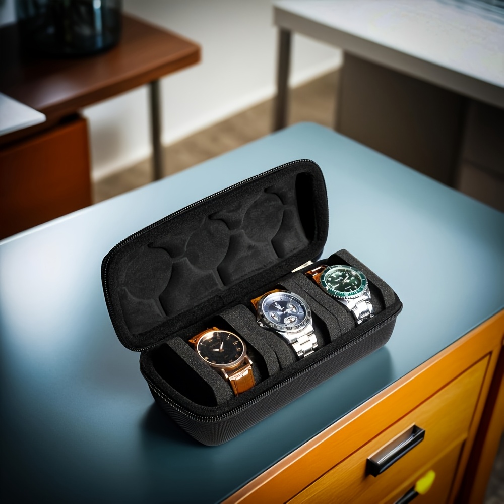 Luxury Watch Case Travel - 1/2 PC Luxuriöses 3-Fach Uhren-Reiseetui, Uhren-Aufbewahrungsbox,