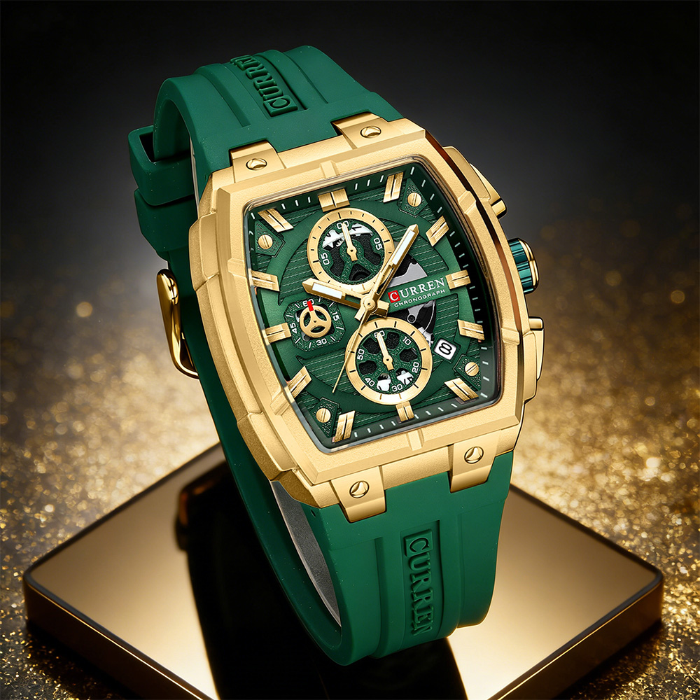 Luxury Watch Business - CURREN Luxus-Vintage-Uhr für Herren, Sport-Chronograph, Quarz-Armbanduhr