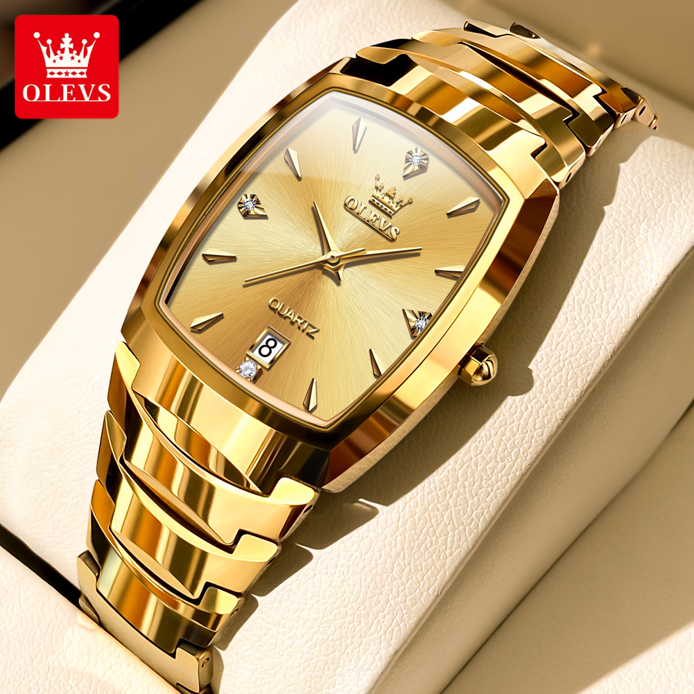 Luxury Watch Grade - OLEVS 7006 Luxus Original Herrenuhren Tonneau