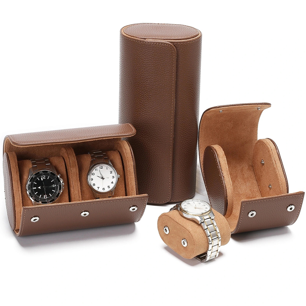 Luxury Watch Case Travel - Luxuriöses PU-Leder Uhrenetui Uhrenrolle Reiseetui Uhrenbox