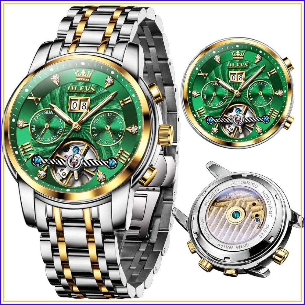 Luxury Watch Image - Analoge Quarz-Luxusuhr mit Diamanten, Wasserdicht, Chronograph,
