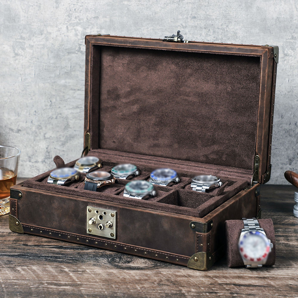 Luxury Watch Case Travel - CONTACT'S FAMILY 8 Leder Maßgefertigtes Uhrenetui