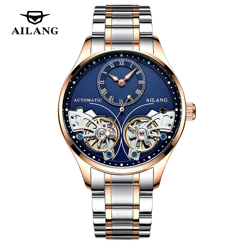 Automatic Pilot Watch - AILANG Marke Neue Mode Doppel Tourbillon
