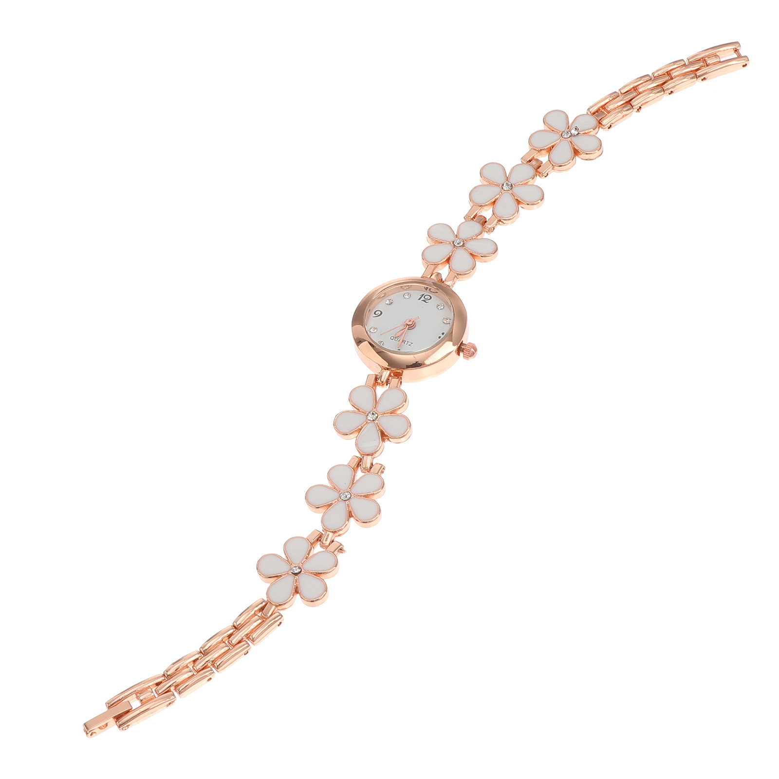 Luxury Watch White - Exquisite Uhr, weißes Armband, wasserdicht, feine