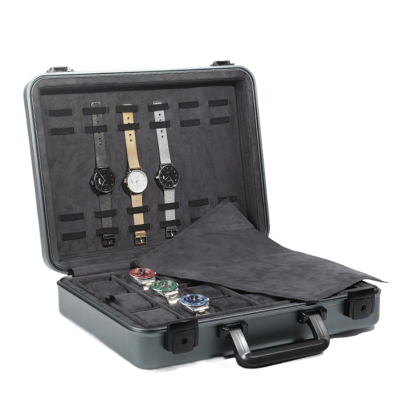 Luxury Watch Case Travel - Aluminium Luxus Uhren box große Metall