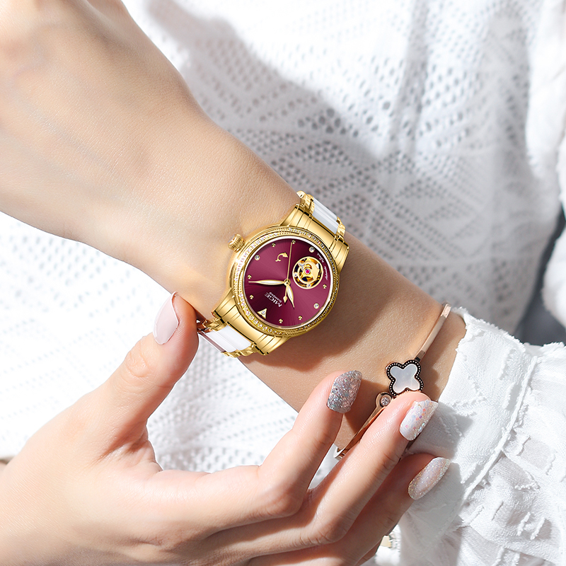 MIGE Damen Skelett-Automatikuh – Luxury Watch White Bewertung und Preis