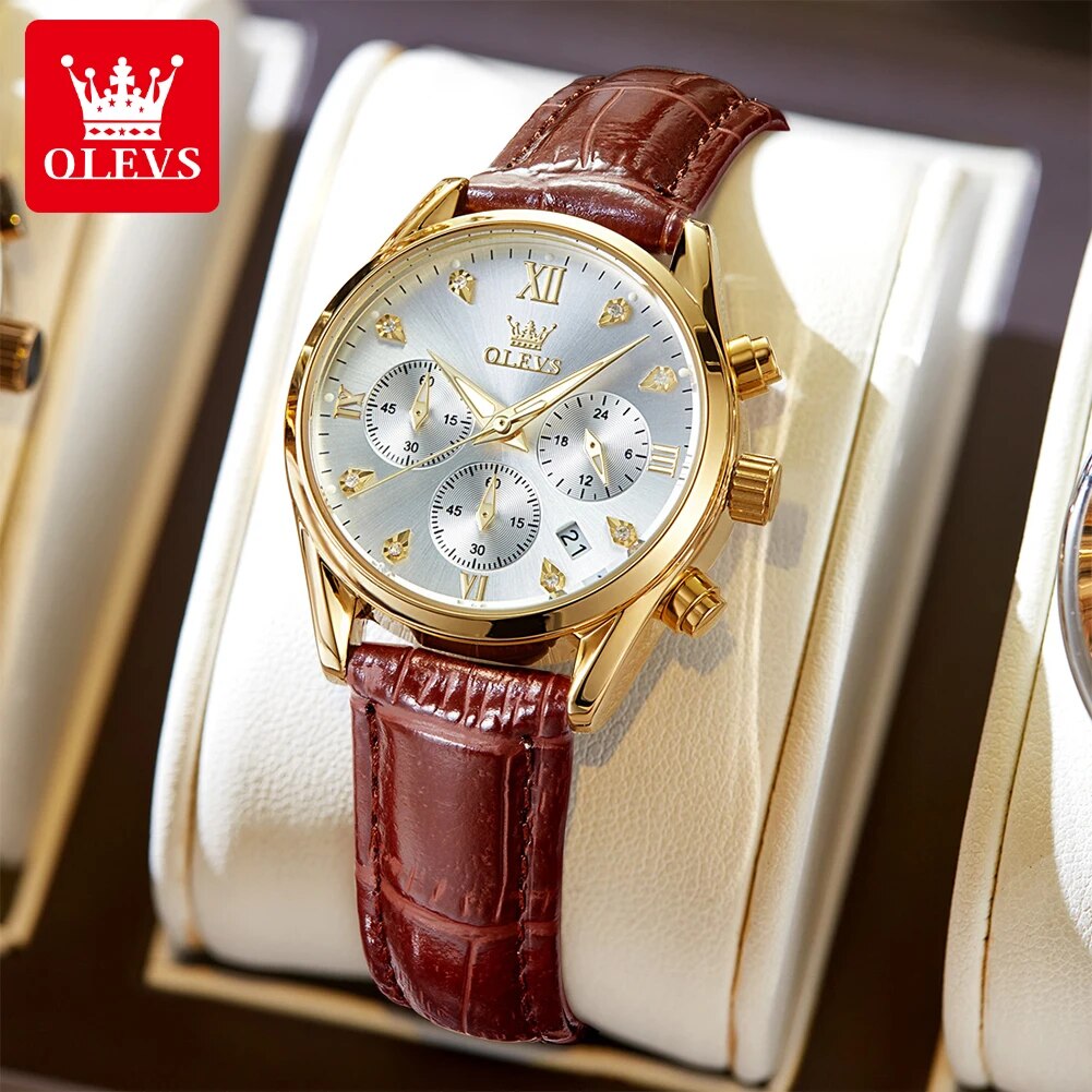 OLEVS 5523 Damenuhren, Lederar – Luxury Watch Cheap Bewertung und Preis