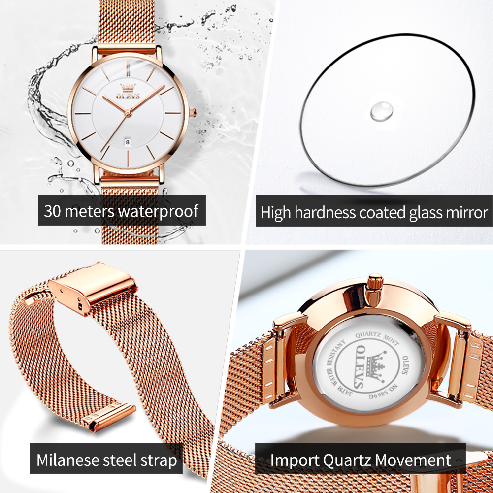 OLEVS Damenuhr 5869, elegante  – Luxury Watch Cheap Bewertung und Preis