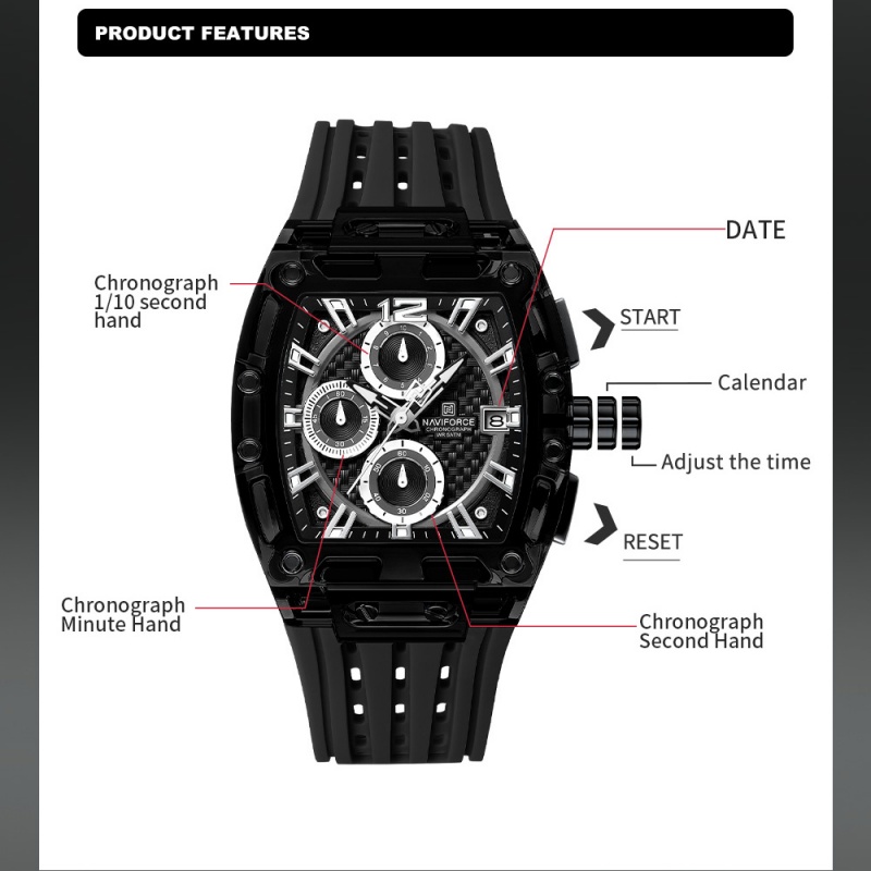 NAVIFORCE Herrenuhr 5ATM Wasse – Luxury Watch Gift Box Bewertung und Preis