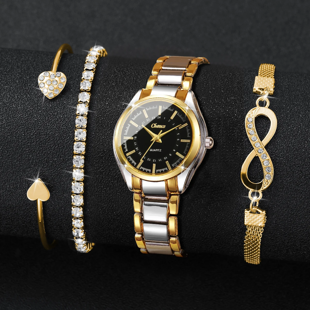 4-teiliges elegantes Damen-Uhr – Luxury Watch Gift Box Bewertung und Preis