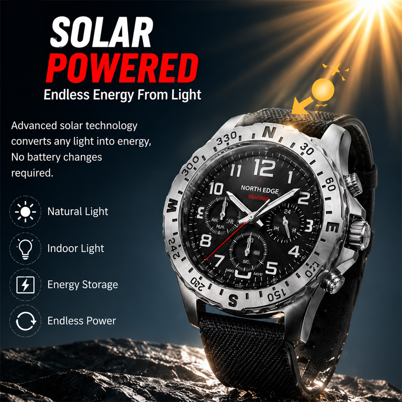 NORTH EDGE MACH 2 Herrenuhren  – Chronograph Flyback Watch Bewertung und Preis