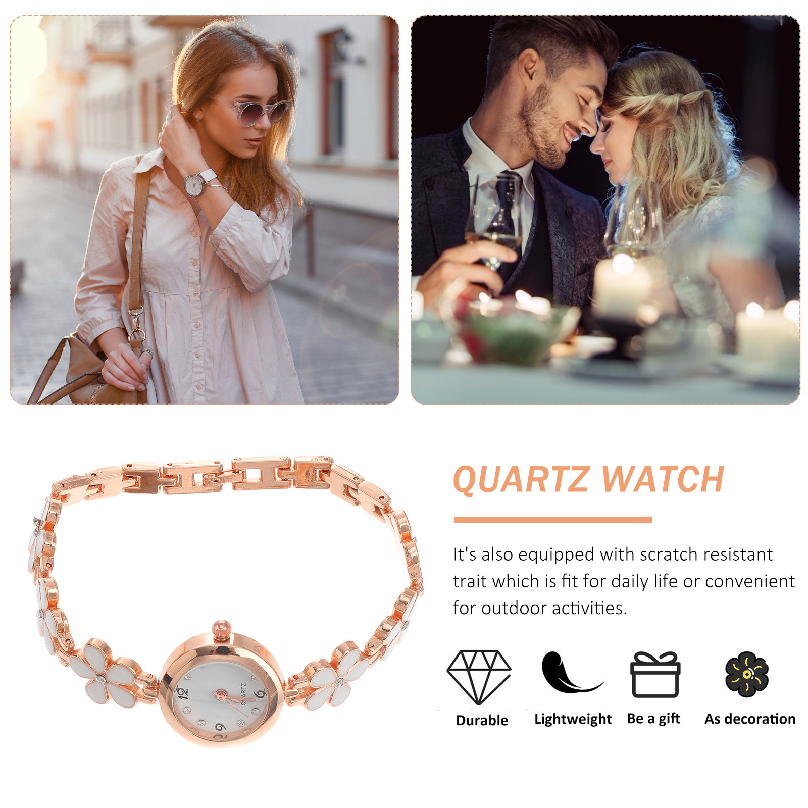 Exquisite Uhr, weißes Armband, – Luxury Watch White Bewertung und Preis