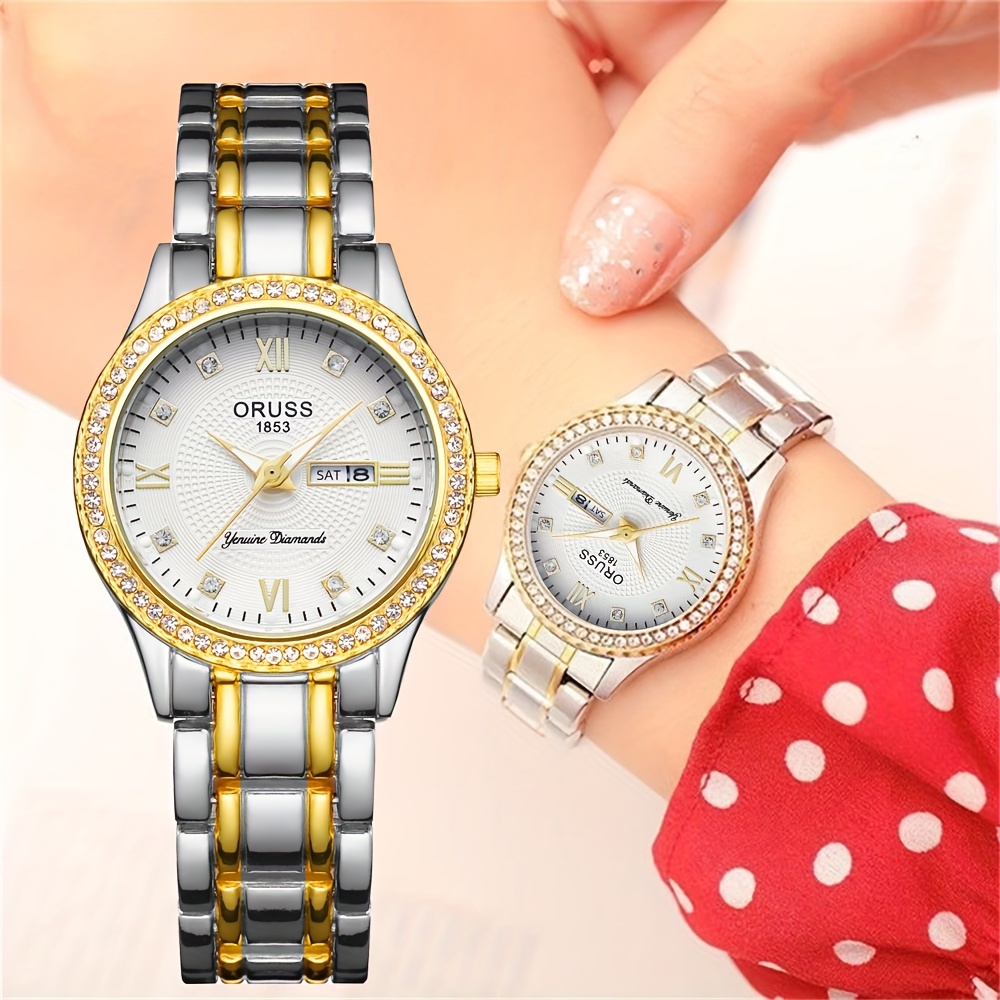 Damen uhr Zimmer Gold mit weiß – Luxury Watch Grade Bewertung und Preis