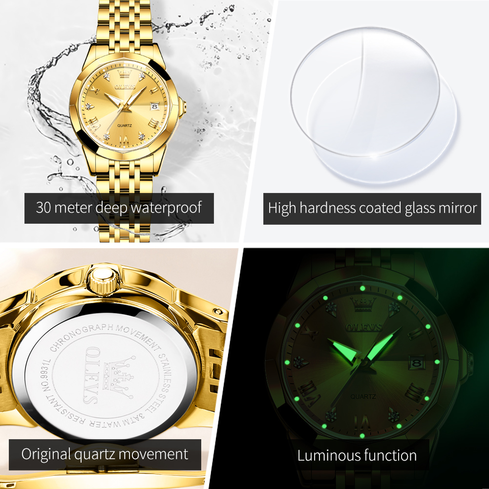 OLEVS Mode Goldene Uhr für Fra – Luxury Watch Cheap Bewertung und Preis