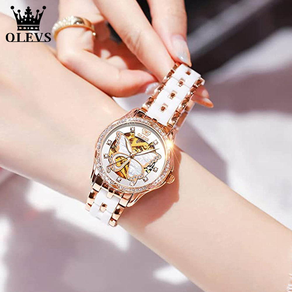 OLEVS frauen Automatische Uhre – Luxury Watch White Bewertung und Preis
